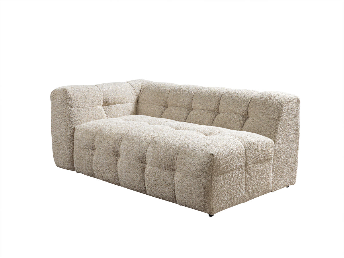 Lili Sand Boucle RAF sectional sofa main view