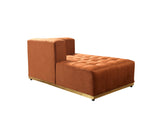 Room environment featuring Amelia Orange Velvet Double Chaise 140" Sectional Sofa