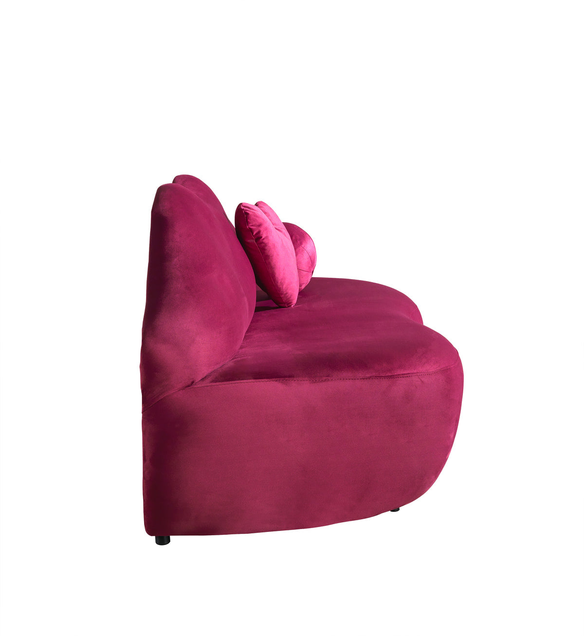 Audrey Loveseat curved armrest detail