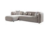 main view of Hanna Sand Bouclé LAF 110" sectional sofa