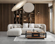 main view of Hanna Sand Bouclé LAF 110" sectional sofa