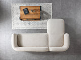 side angle of Hanna Sand Bouclé LAF sectional sofa