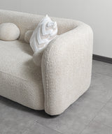 side view angle of Hanna Sand Bouclé LAF sectional