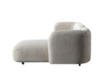 side view of Hanna Sand Boucle RAF 110" Sectional sectional sofa