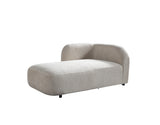 side profile of Hanna Sand Bouclé LAF sectional sofa