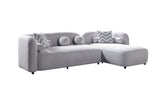 Detailed view of sofa arm and upholstery