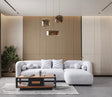 Main view of Hanna Gray Boucle RAF 110" Sectional sofa