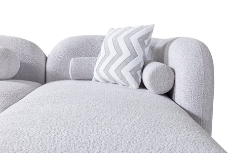 Front angle showing sectional design
