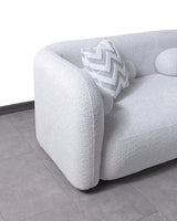Close-up detail of fabric and cushioning