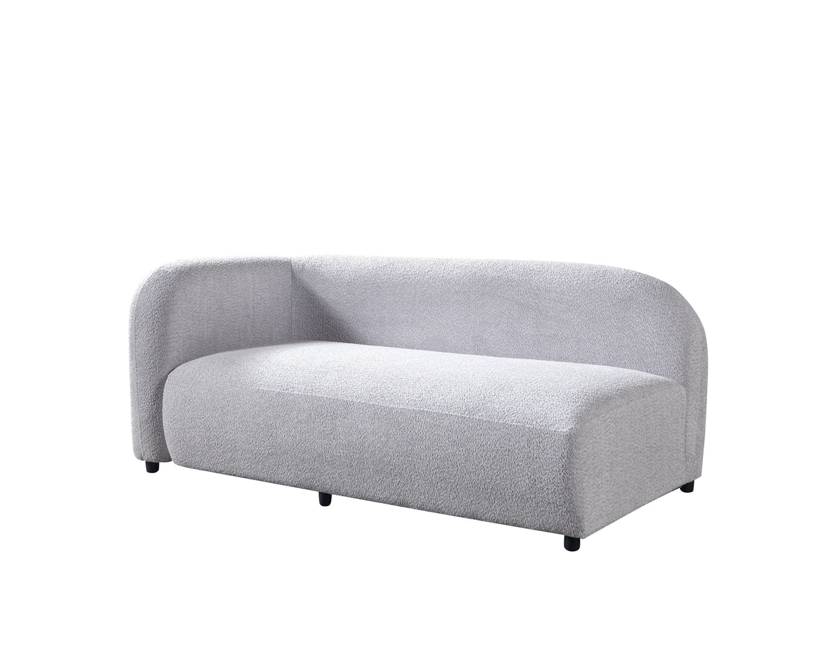 Side aspect highlighting sofa design