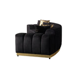 Side perspective showing sofa depth