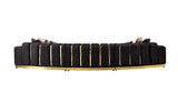 Another main angle of Anne Black Velvet Sectional