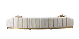 Main view of the 3-piece curved sectional sofa