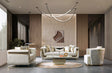 Front view of Belly Ivory Velvet Sofa 92"