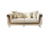 Loveseat seating cushions detail