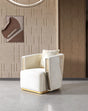 Belly Ivory Velvet Chair front angle
