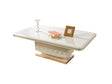 Belly Ivory Coffee Table front view with curved design