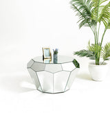 Amy Mirrored Diamond Coffee Table top close-up