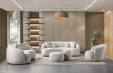 Emily Ivory Velvet Sofa 91" & Loveseat 81"