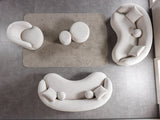 Ava Ivory Velvet Stool