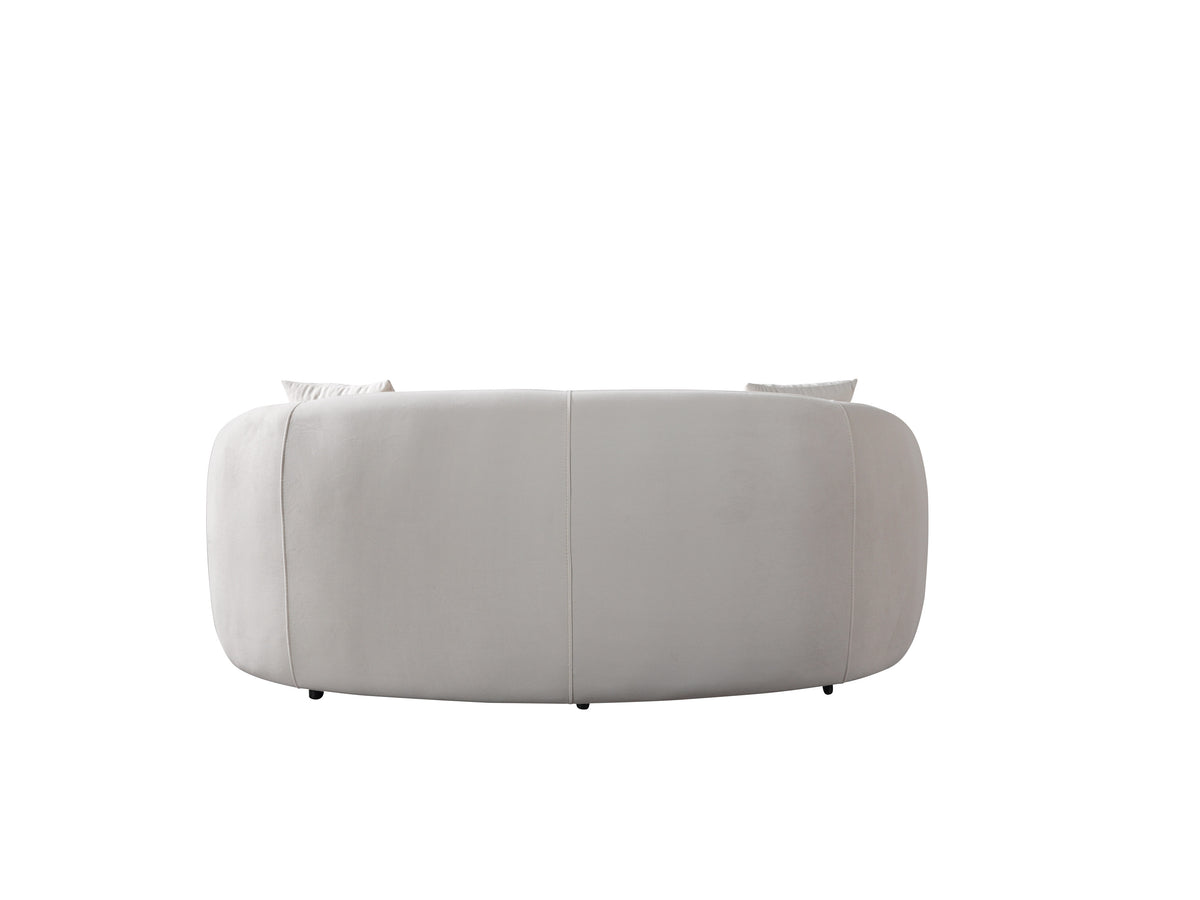 Emily Ivory Velvet Sofa 91" & Loveseat 81"