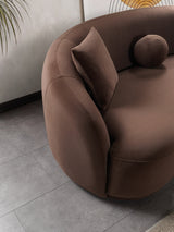 Emily Coffee Velvet Sofa 91" & Loveseat 81"