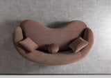 Emily Coffee Velvet Loveseat 81"