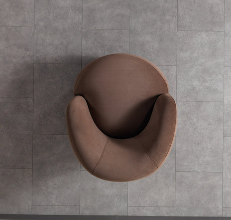 Emily Coffee velvet sofa corner view