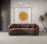 Emily Coffee Velvet Sofa 91" & Loveseat 81"