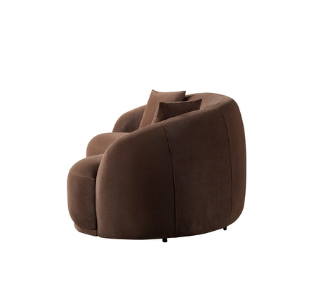 Detailed view of sofa arm and fabric