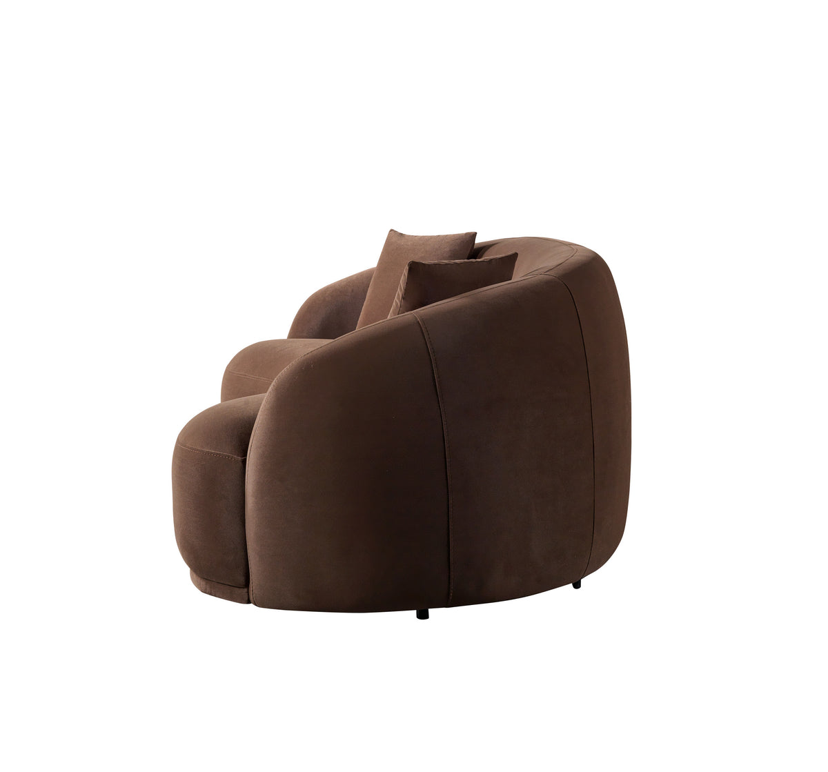 Emily Coffee Velvet Loveseat 81"