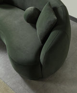 Emily Green Velvet Sofa 91" & Loveseat 81"