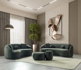 Emily Green Velvet Sofa 91"