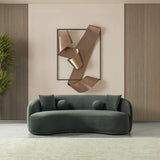 Emily Green Velvet Sofa 91"