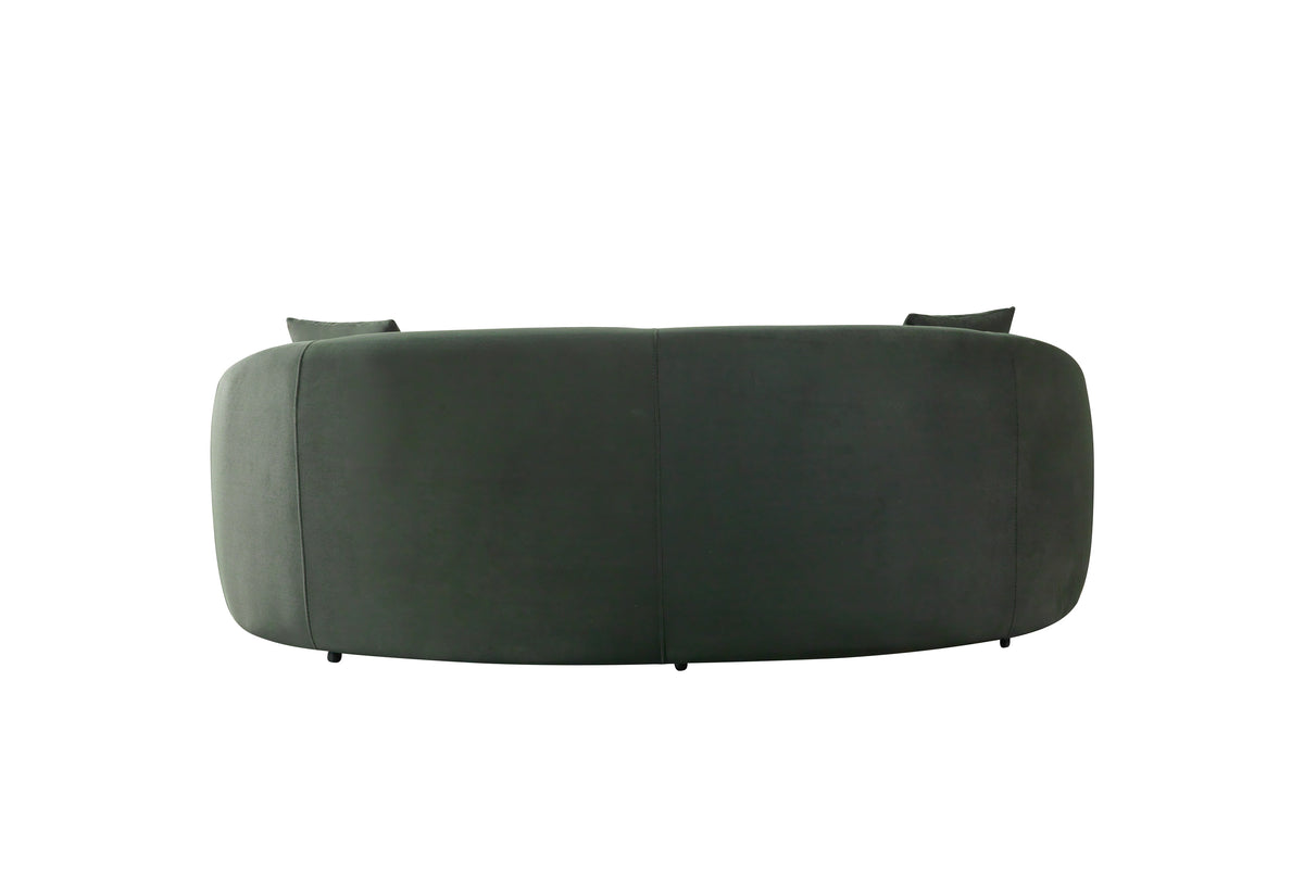 Emily Green Velvet Sofa 91" & Loveseat 81"