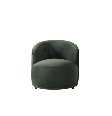 Top view of Emily Green Velvet Accent Chair cushion