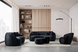 Emily Black Velvet Accent Chair
