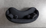 Emily Black Velvet Sofa 91"