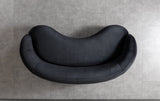 Emily Black Velvet Sofa 91"