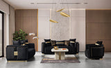 Carlina Black Velvet Sofa & Loveseat from Decor Furniture