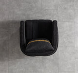 Carlina Black Velvet Chair view 7