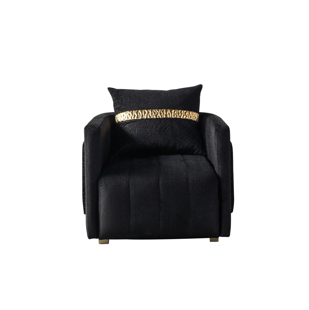 Carlina Black Velvet Chair view 5