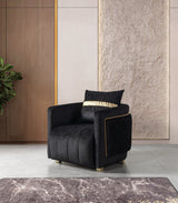 Carlina Black Velvet Sofa & Loveseat view 20