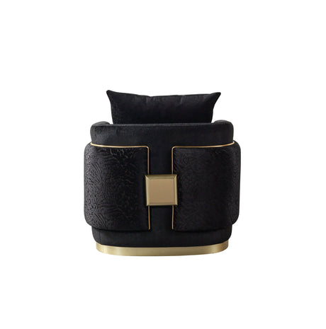 Carlina Black Velvet Chair view 6