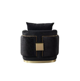 Carlina Black Velvet Sofa & Loveseat view 22