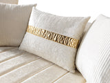 Carlina Ivory Velvet Sofa view 11