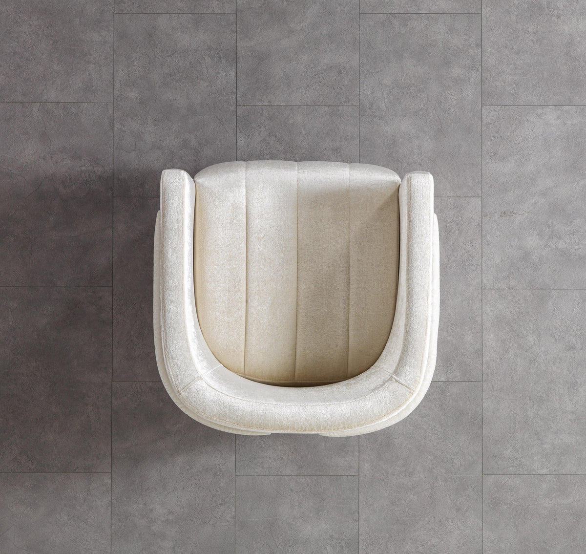 Carlina Ivory Velvet Chair view 8