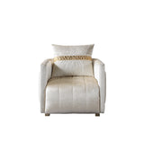 Carlina Ivory Velvet Chair view 5
