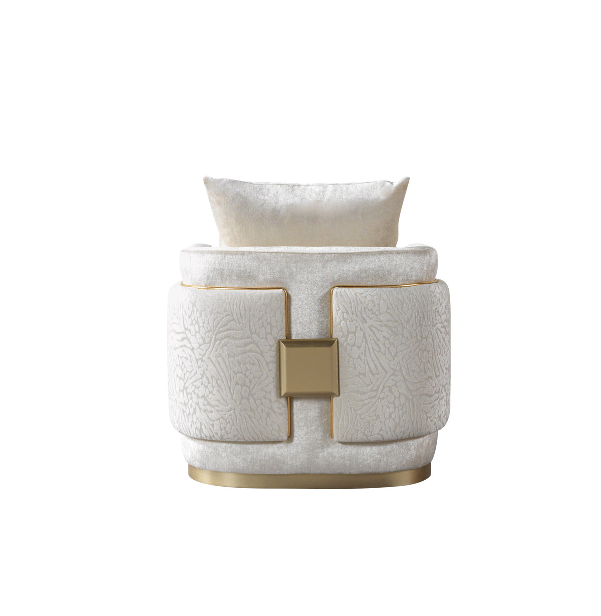 Carlina Ivory Velvet Chair view 6