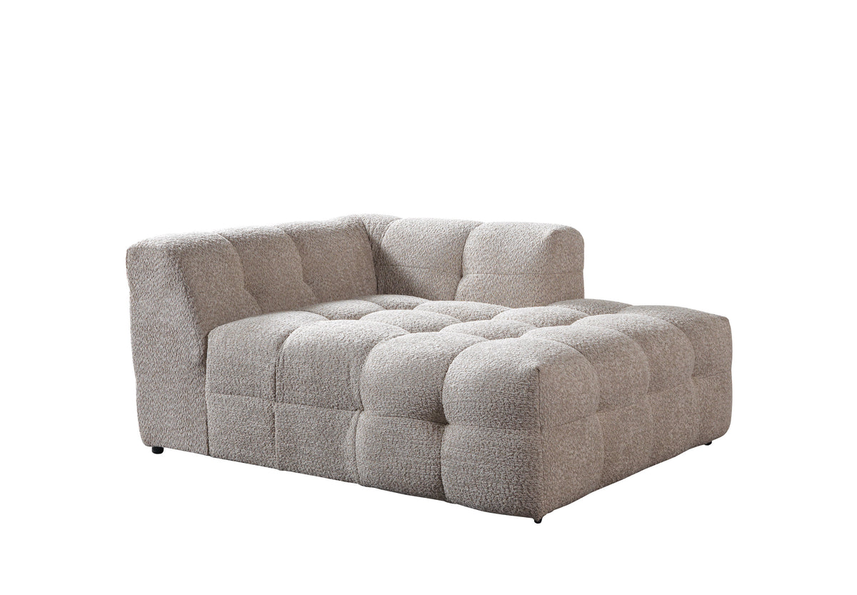 Ivy Sand Boucle Double Chaise 146" Sectional view 21